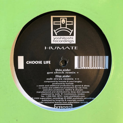 YR092 - Humate - Choose Life (Vinyl)