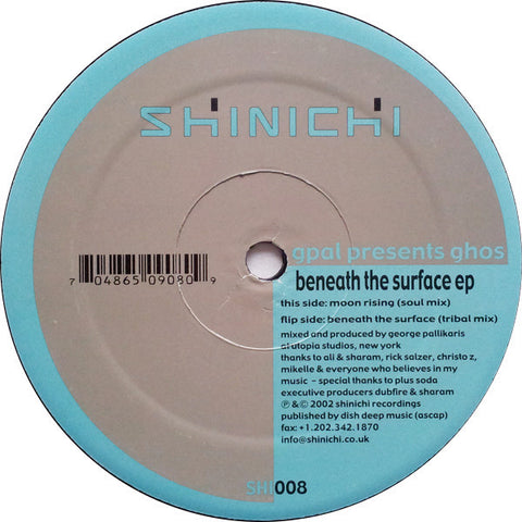 SHI008 - Gpal Presents GHOS – Beneath The Surface EP - (Vinyl)
