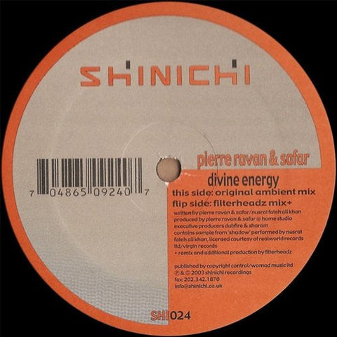 SHI024 - Pierre Ravan & Safar - Divine Energy - (Vinyl)
