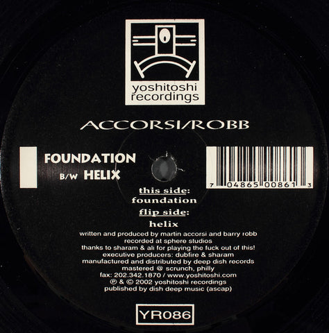 YR086 - Accorsi / Robb - Foundation / Helix (Vinyl)