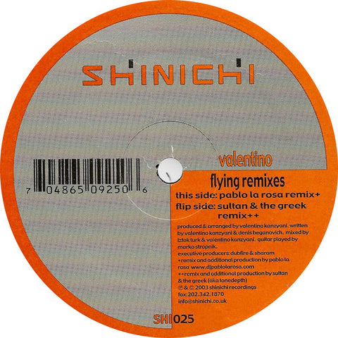 SHI025 - Valentino - Flying (Remixes) - Vinyl